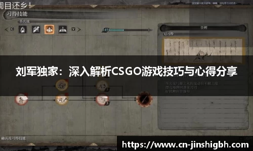 刘军独家：深入解析CSGO游戏技巧与心得分享